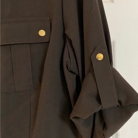 NWOT Michael Kors Olive Green Zip Up Shirt Dress, Size Small - Picture 4 of 6